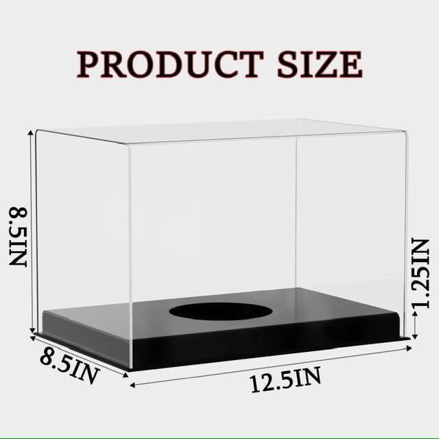 Full-Size Football Display Holder – Clear Acrylic Top, UV Protection, Deluxe Case for NFL/NCAA Balls