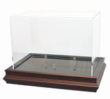 Premium Football Display Case with Wood Base