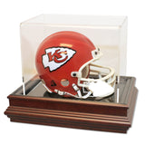 Mini Premium Helmet Case with Wood Base