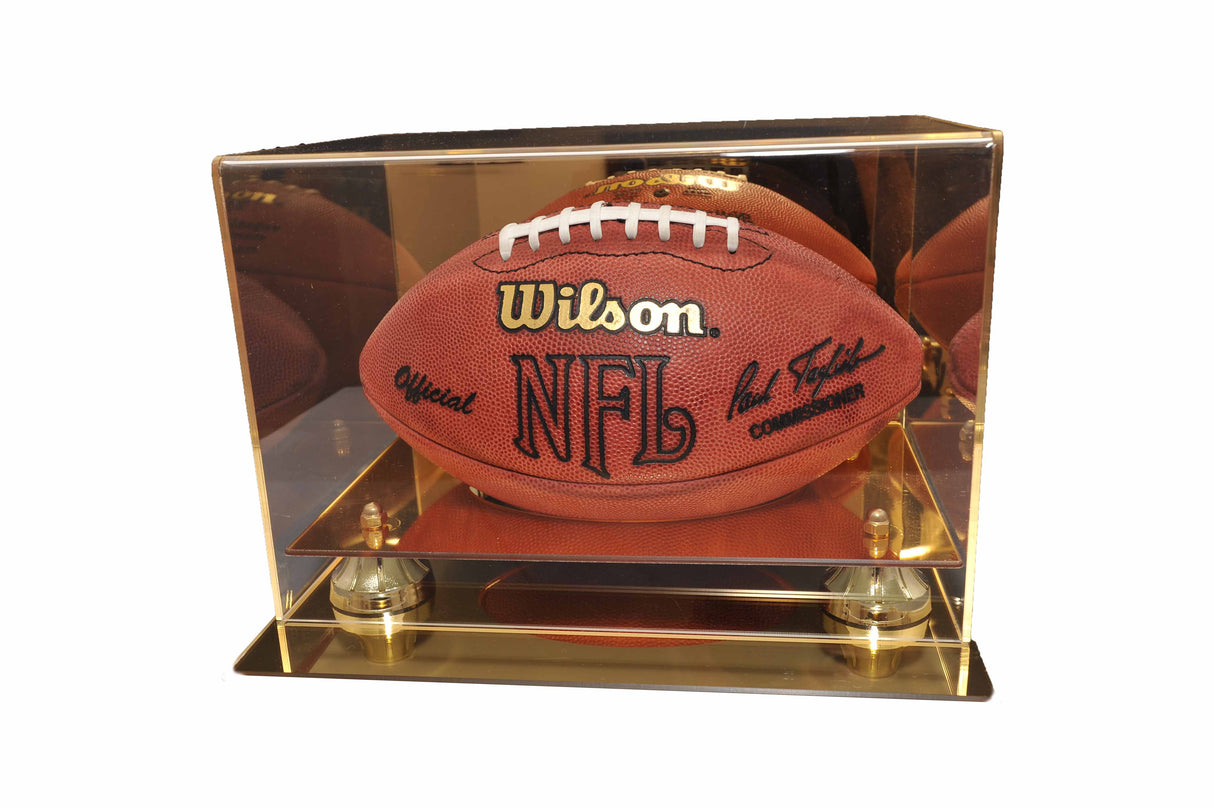 Gold Premium Football Display Case