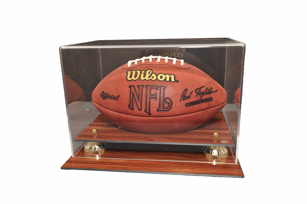 Wood Black  Premium Football Display Case